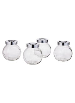QSHOP A set of glass jars for storing spices, pickles and dried fruits, set of 4 pieces  - Image 2