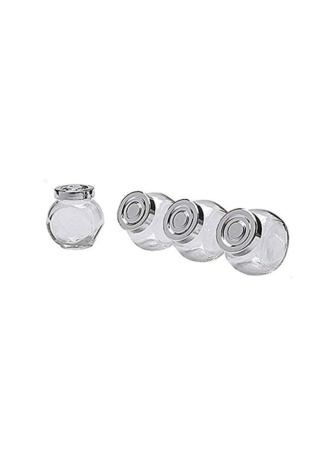 QSHOP - A set of glass jars for storing spices, pickles and dried fruits, set of 4 pieces - Image 1