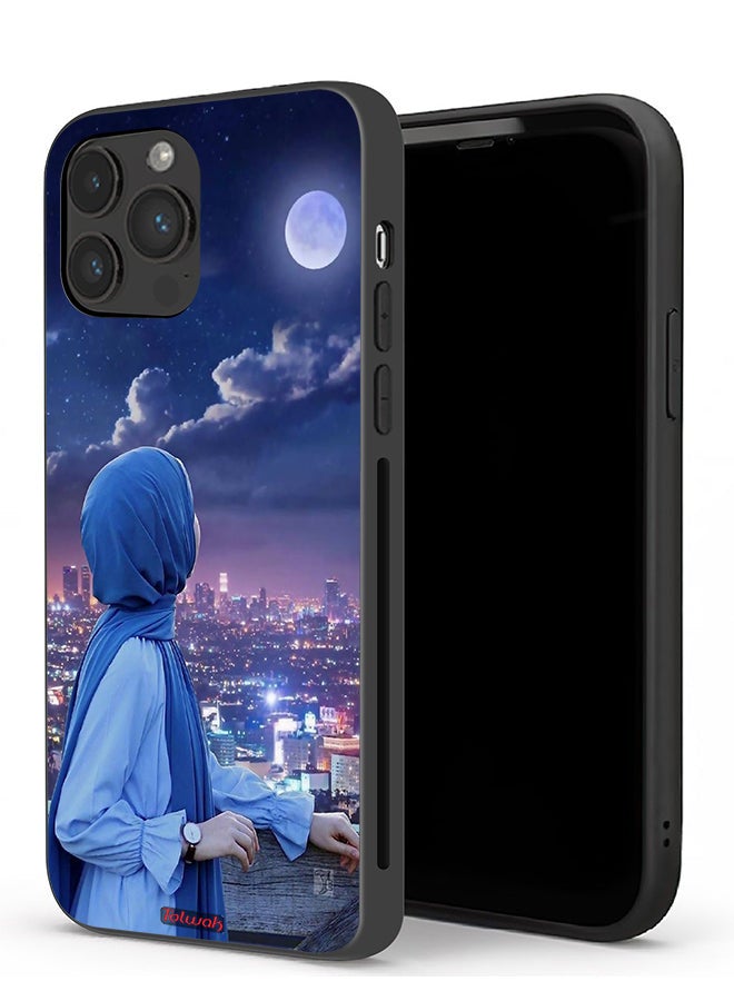 Tolwak Apple iPhone 13 Pro Max Protective Case Looking At Moon Hijab Girl - Image 1