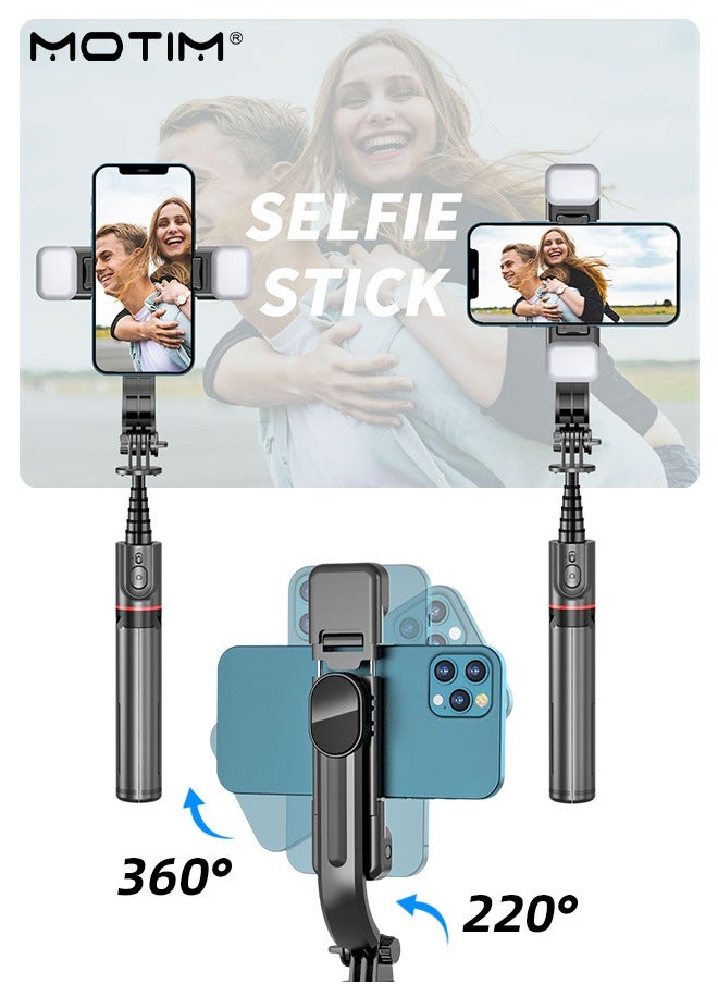 Motim 41 Inch Selfie Stick Phone Tripod with Wireless Remote Extendable Tripod Stand 360 Rotation with 2 LED Fill Light Compatible with iPhone 15 14 pro Android Samsung Smartphone  - Image 4