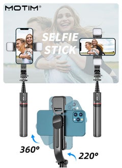 41 Inch Selfie Stick Phone Tripod with Wireless Remote Extendable Tripod Stand 360 Rotation with 2 LED Fill Light Compatible with iPhone 15 14 pro Android Samsung Smartphone - pzsku/Z2DFD86C663EC824038C2Z/45/_/1722504480/a0b6c1cb-e218-4cd9-9f1e-8d21a29a74f3