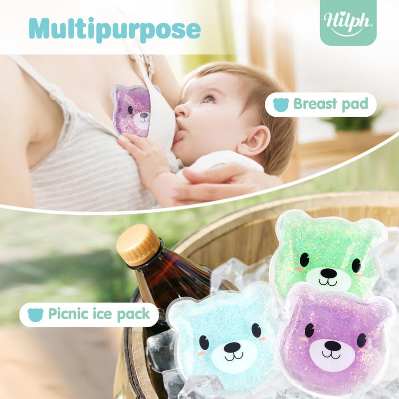 Hilph Kids Ice Packs for Boo Boos, Reusable Toddler Ice Packs Hot Cold Compress for Kids & Children & Baby Injuries, Pain Relief, Bumps & Bruises (3 Bears) - Image 3