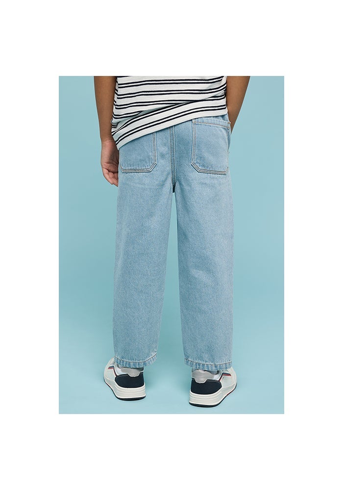 R&B Washed Straight Fit Jeans with Button Closure - Image 5
