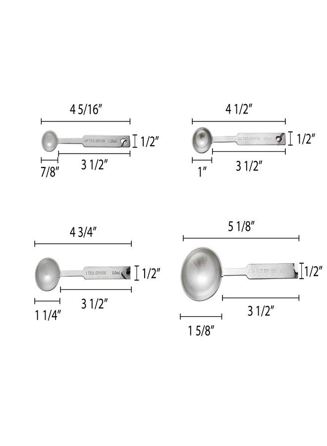 Thunder Group Stainless Steel Heavy Measuring Spoon set - Image 3