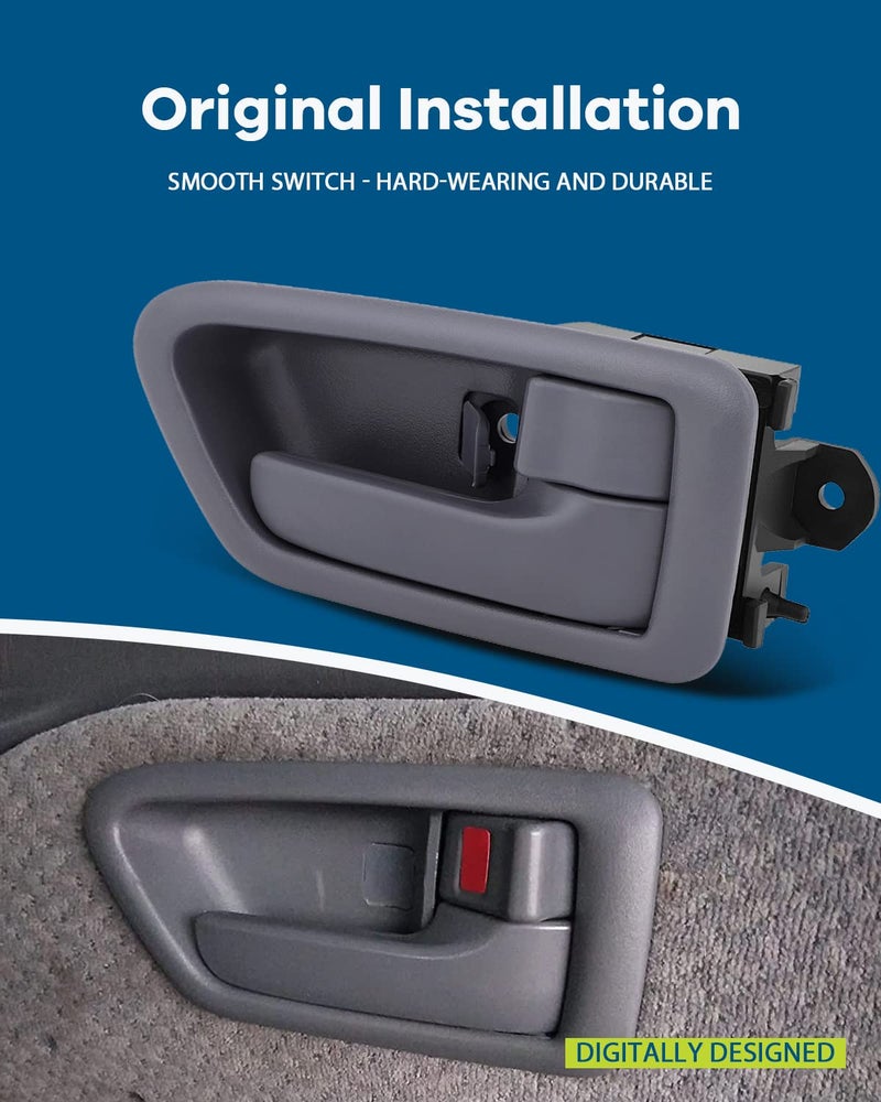LUJUNTEC Interior Door Handles,Front Rear Door Handles Driver Left Passenger Right Side,Replacement for 1997-2001 For Toyota for Camry,4pcs Grey Handles Replace - Image 3