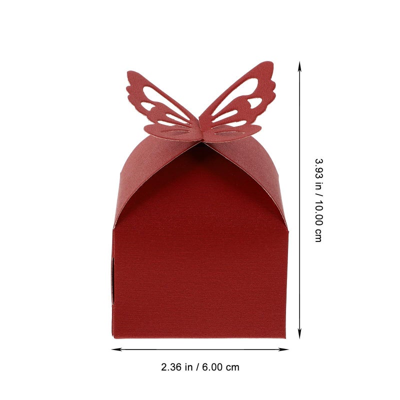 50pcs Pearl Paper Hollow Butterfly Wedding Candy Boxes Foldable Wrapping Containers For Bridal Shower Party Packaging - Image 3