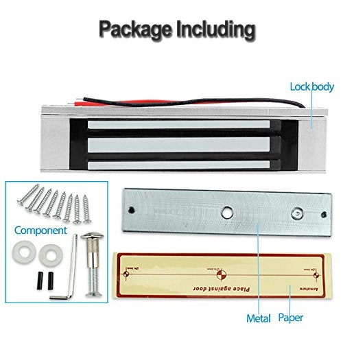 LIBO Smart Home LIBO Electric Magnetic Lock 180KG/350lbs Access Control Electronic Metal Door Lock DC12V Fail Safe NC Type for Security System Single Door - Image 5