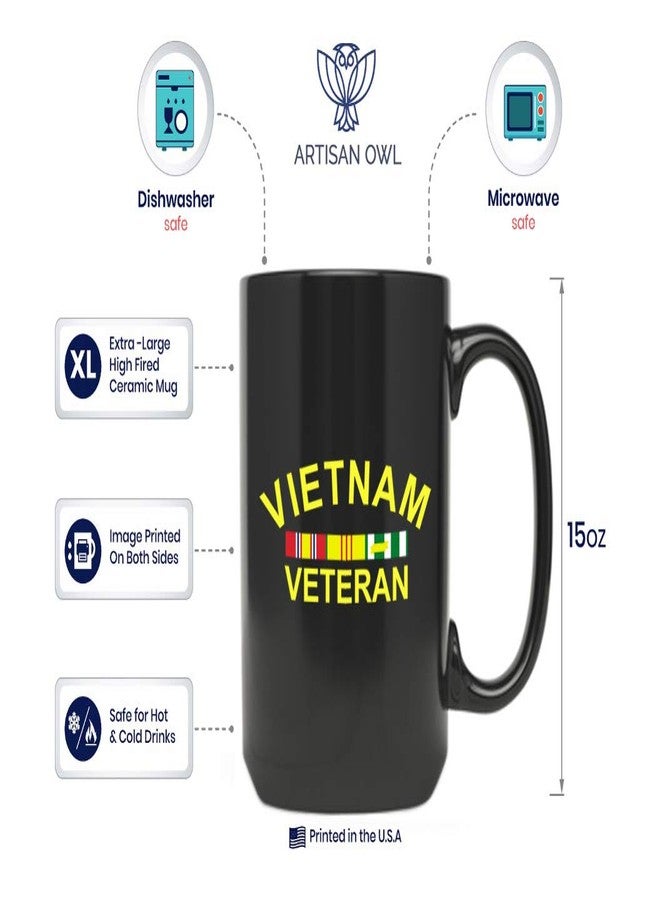 Artisan Owl Vietnam Veteran Mug - 15 oz Large Ceramic Military Coffee Cup for Veterans, Army, Navy, Air Force – Veterans Day & Grandparents Gift Idea - Image 3