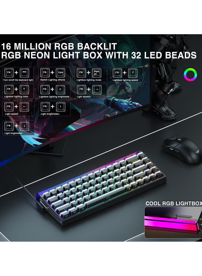 AULA Hero 68 HE 60% Gaming Keyboard Wired, Hall Effect Magnetic Switch Keyboard with Adjustable Actuation, Fast Trigger Mode, 8K Hz Polling Rate, 0.125ms Latency,Side Printed PBT Keycaps, RGB Backlit - Image 5