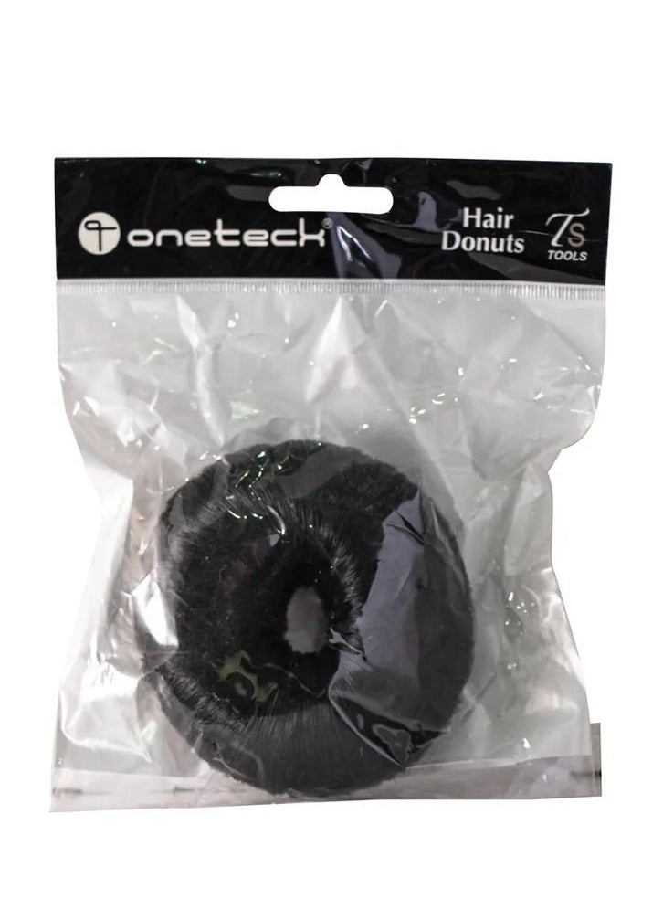 Onetech - كعكة شعر عصرية وعصرية باللون الأسود 80 مم - Image 1