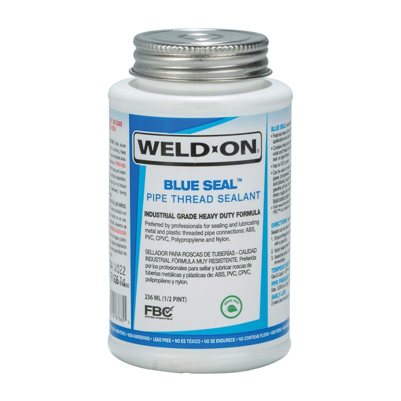 IPS Weld-On 87685 Blue Seal Industrial Grade Pipe Thread Sealant - Zero VOC, 1/2 Pint (8 fl oz) - Image 3