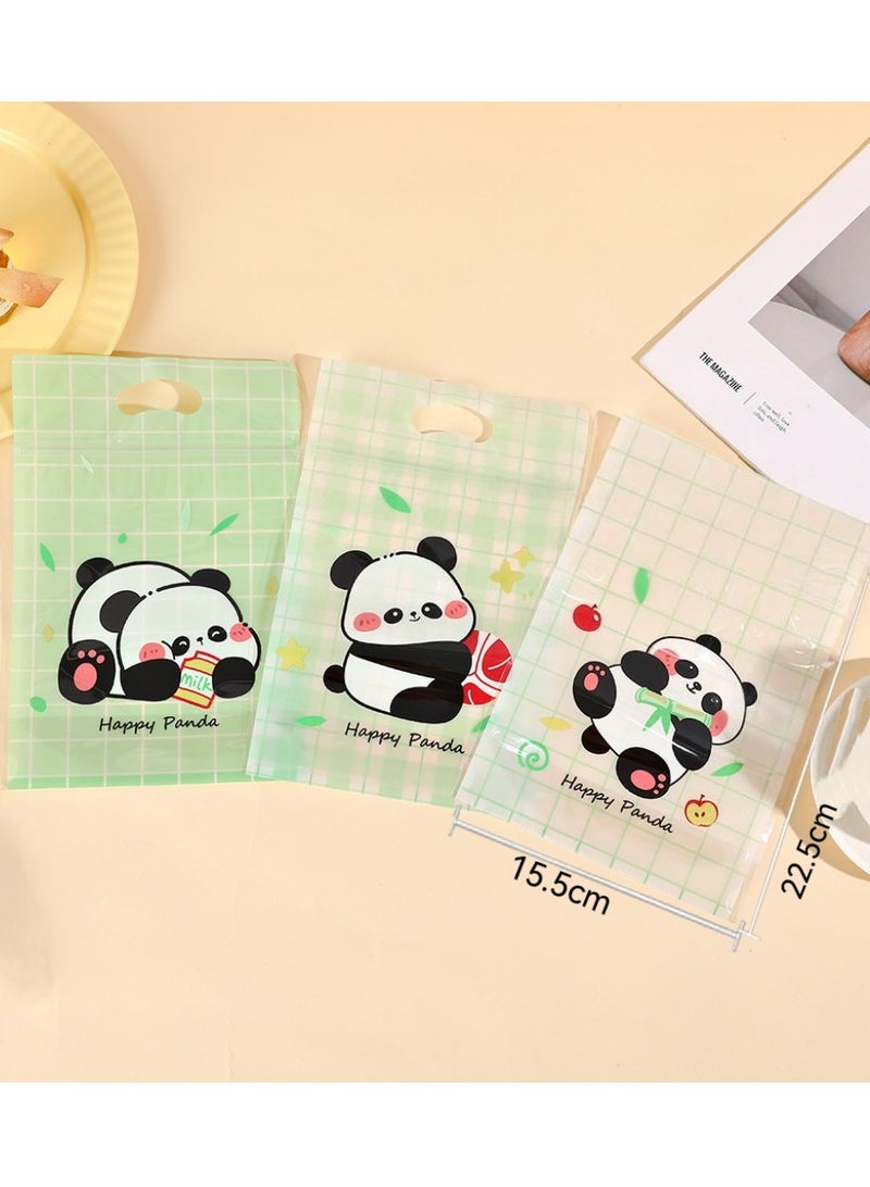 50pcs - 3 Different Designs of Cute Panda Cartoon Ziplock Bags, Stand Up Bags for Snacks Candies Biscuits Gift Packaging - Image 2
