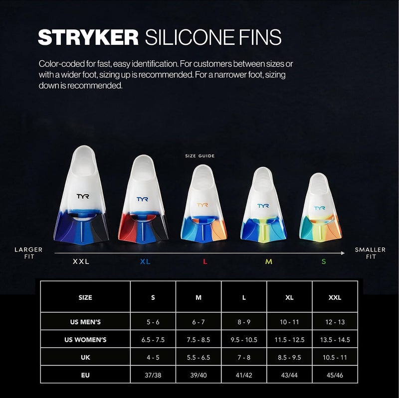 TYR Unisex Adult stryker silicone fin Silicone Fins - clear - Image 5