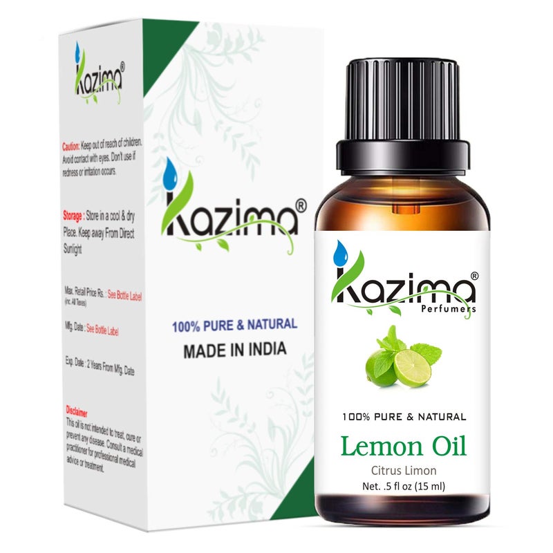 KAZIMA KAZIMA Combo of Lavender Oil and Lemon Oil 100 Pure Natural Essential Oil for Skin Brightening Acne Scars Hair Growth Aromatherapy 15 ml each  - Image 3