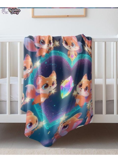 Wisdom Fairy baby cartoon flannel thin blanket (warm and comfortable, suitable for sleep, game use) 70cm*100cm - 33