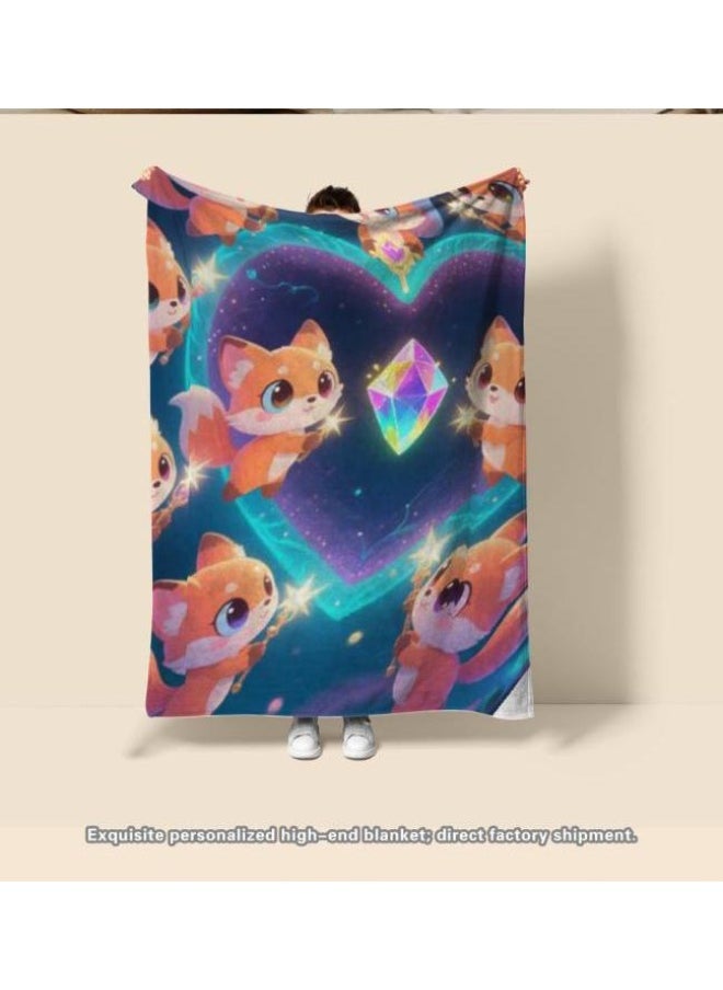 Wisdom Fairy - Wisdom Fairy baby cartoon flannel thin blanket (warm and comfortable, suitable for sleep, game use) 70cm*100cm - 33 - Image 1