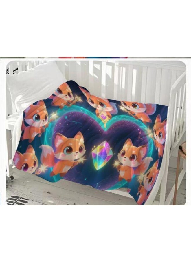 Wisdom Fairy - Wisdom Fairy baby cartoon flannel thin blanket (warm and comfortable, suitable for sleep, game use) 70cm*100cm - 33 - Image 1