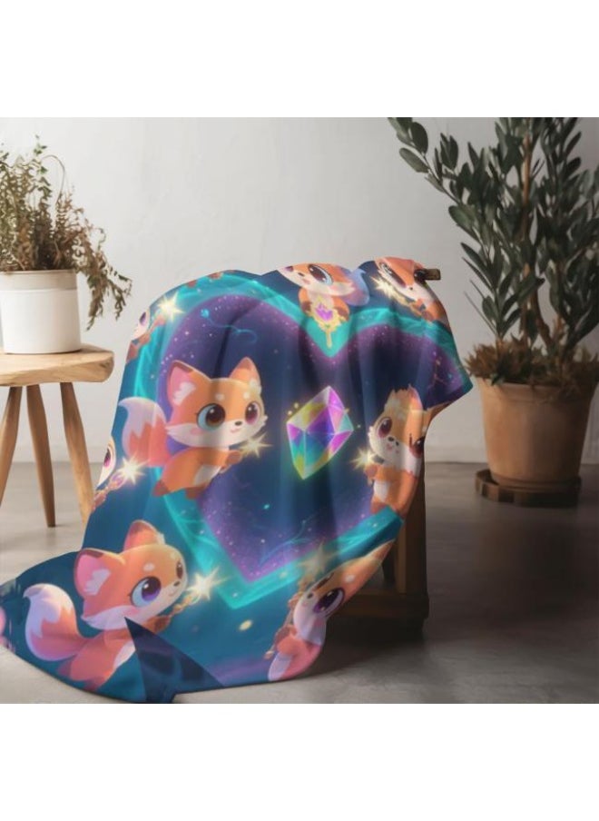 Wisdom Fairy - Wisdom Fairy baby cartoon flannel thin blanket (warm and comfortable, suitable for sleep, game use) 70cm*100cm - 33 - Image 1