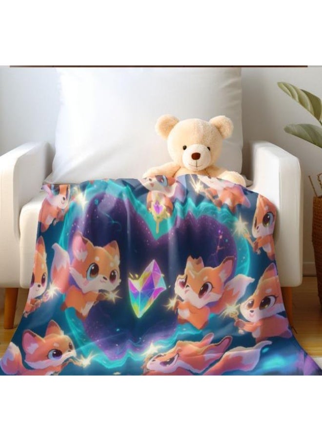 Wisdom Fairy - Wisdom Fairy baby cartoon flannel thin blanket (warm and comfortable, suitable for sleep, game use) 70cm*100cm - 33 - Image 1