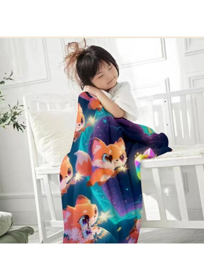 Wisdom Fairy - Wisdom Fairy baby cartoon flannel thin blanket (warm and comfortable, suitable for sleep, game use) 70cm*100cm - 33 - Image 1