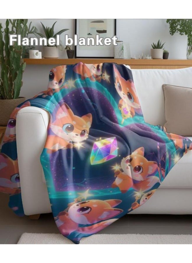 Wisdom Fairy - Wisdom Fairy baby cartoon flannel thin blanket (warm and comfortable, suitable for sleep, game use) 70cm*100cm - 33 - Image 1