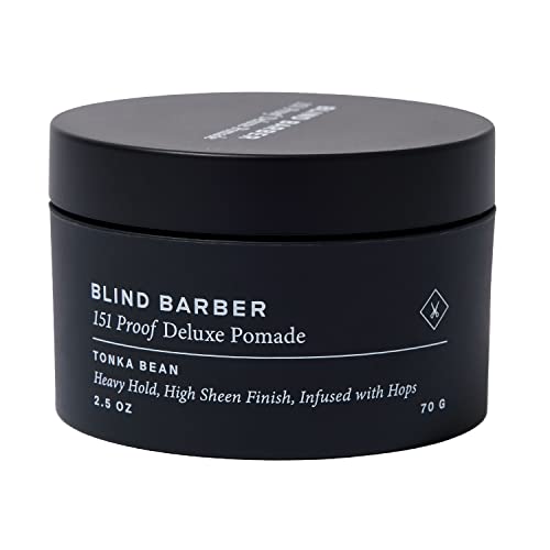 Blind Barber 151 Proof Premium Pomade  Structure  Styling Pomade for Strong Hold  High Shine  Water Based Hair Product for Men with Hops  Tonka Bean 25oz  70g