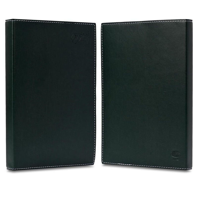 FIS 2026 A5 Diary, 148x210mm, Soft Jacket Italian PU Cover with Sewing, 1 Day Page Format, 384 Pages, Arabic/English, 70gsm Italian Ivory Paper, Green Cover - FSDI17AE26GR - Image 2