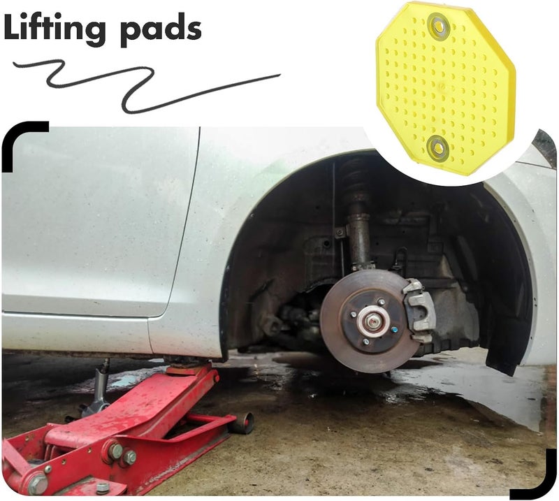 Generic Heavy Duty Rubber Car Lift Pads Auto Jack Support Mat Heavy Duty Car Lift Accessories for Floor Jacks and Two Post Hoists Vehicle Lifting Safety Pads - Image 3