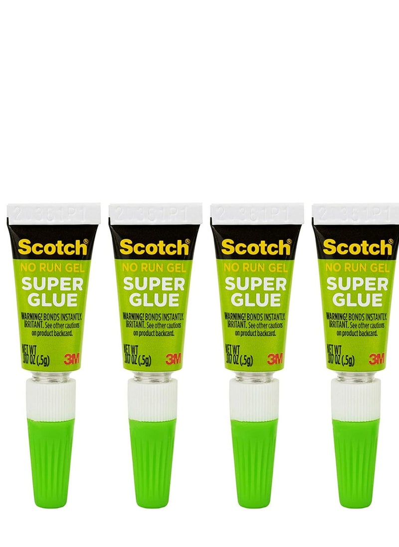 Scotch  - Scotch Super Glue Gel For general purpose, Instantly Strong Adhesive for bonding, Small tubes for single use, each (5g). 4 tubes/pack - Image 1