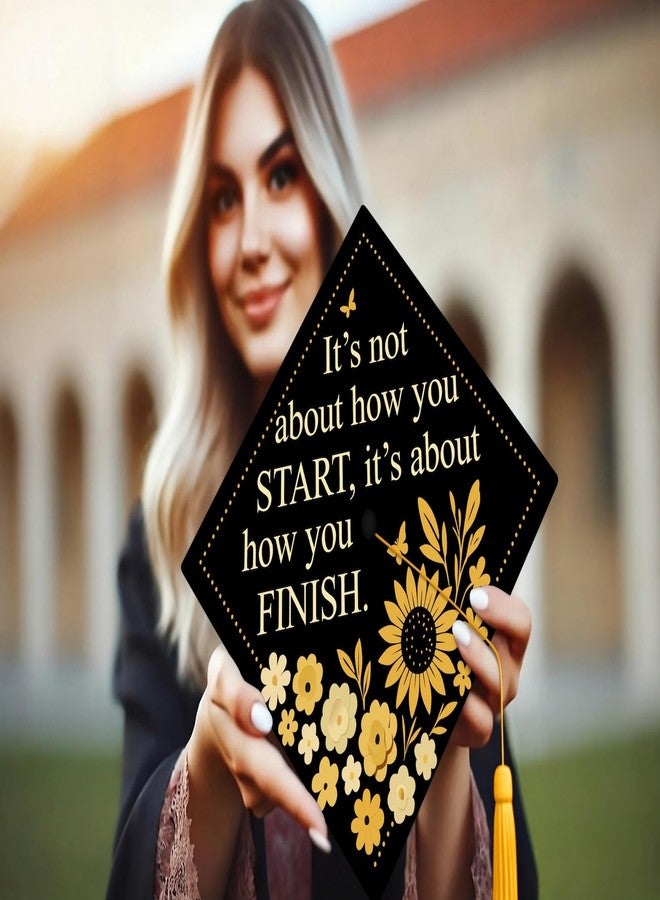 ADVANSYNC It's Not About How You Start Graduation Cap Topper - Image 3
