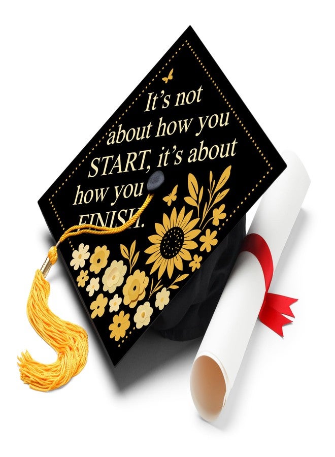 ADVANSYNC It's Not About How You Start Graduation Cap Topper - Image 1