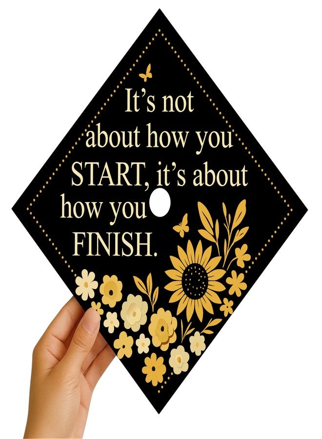 ADVANSYNC It's Not About How You Start Graduation Cap Topper - Image 4