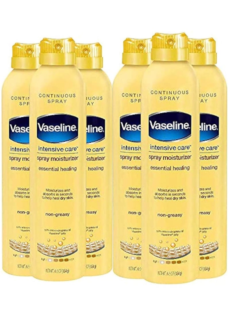 Vaseline Intensive Care Body Moisturizer Essential Healing Spray 190ml (Pack of 6) - Image 1