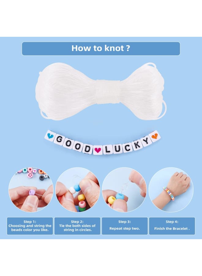 2600 pcs 9mm Pony Beads for Bracelet Making Kit, Kandi Beads Hair Beads for Necklace Crafts Making with Heart Fruit Smiley Face & Letter Beads Elastic String Rubber Bands - Image 5