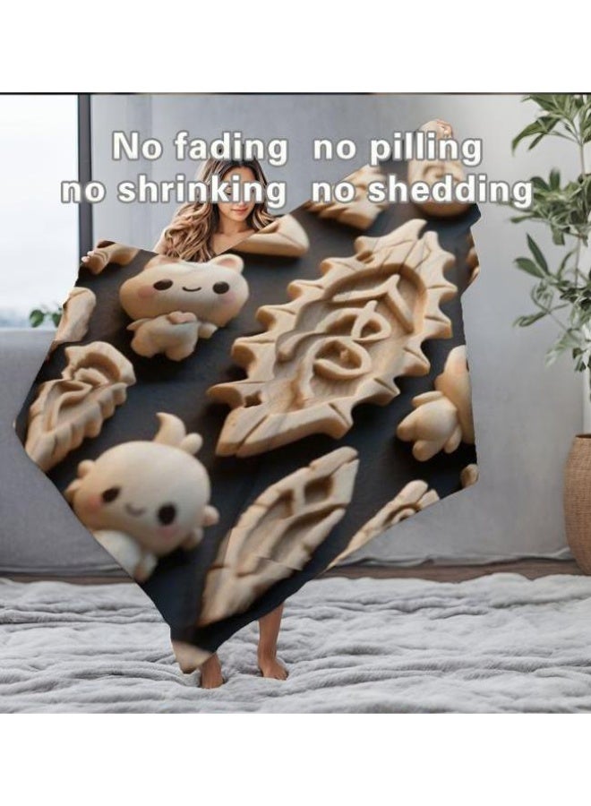 general Baby and children's cartoon flannel thin blanket (warm and comfortable, suitable for sleep, game use) 70cm*100cm - Image 2