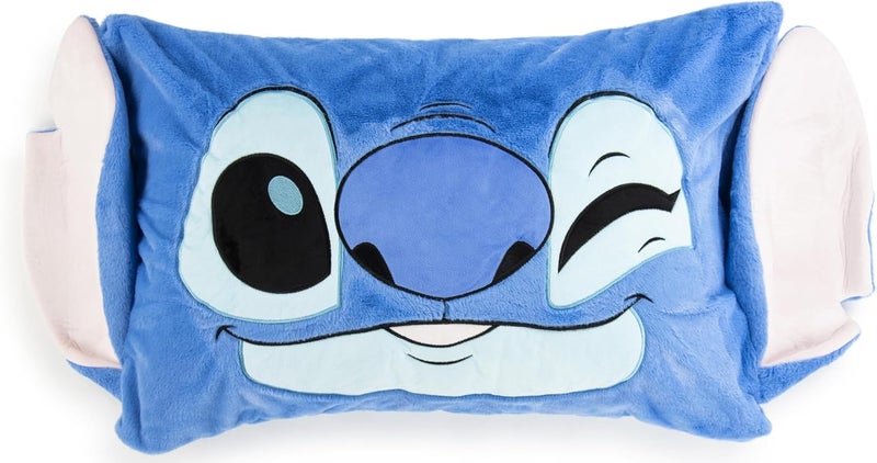 Jay Franco Body Pillow Cover  Kids Super Soft 1 Single Bed Pillow Cover  20 x 30 Inches Blue  Lilo and Stitch - Image 1