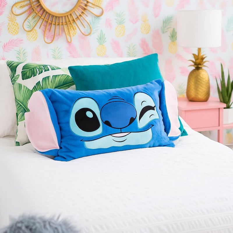 Jay Franco Body Pillow Cover  Kids Super Soft 1 Single Bed Pillow Cover  20 x 30 Inches Blue  Lilo and Stitch - Image 3