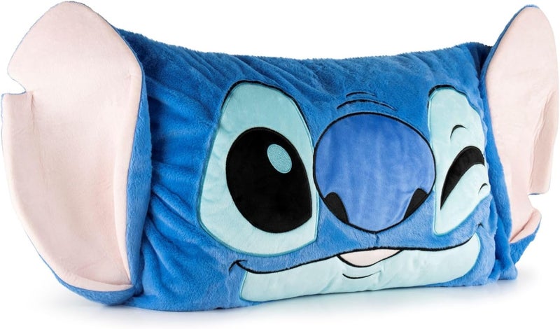 Jay Franco Body Pillow Cover  Kids Super Soft 1 Single Bed Pillow Cover  20 x 30 Inches Blue  Lilo and Stitch - Image 4