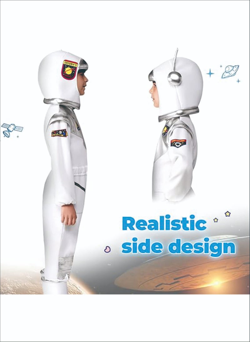 SYOSI Astronaut Costume for Kids Space Pretend Dress Up Role lay Set for Kids 4 Years 100-120CM  - Image 2