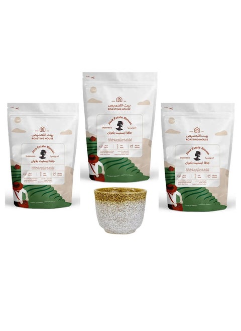 Set of 3 Luxury Whole Coffee Beans – Premium Unground Beans for Espresso, V60, Chemex, Drip Coffee Makers, French Press, Manual Espresso Machines, and Specialty Coffee Brewing at Home