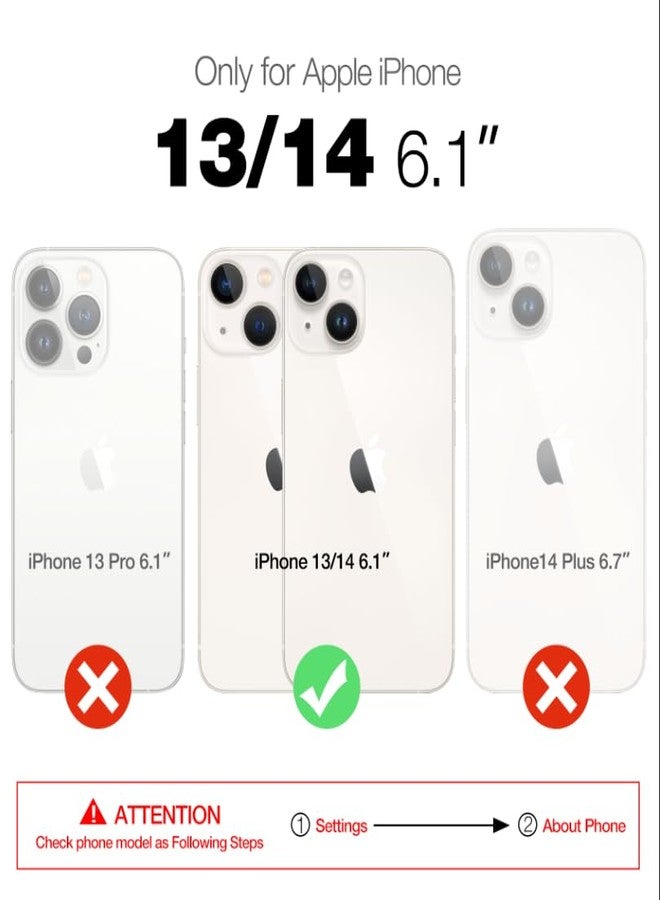 ديكسنور جراب Dexnor لهاتف iPhone 14 و iPhone 13 بشاشة 6.1 بوصة، [واقي شاشة مدمج وحامل] غطاء واقٍ شديد التحمل مقاوم للصدمات بمواصفات عسكرية لهاتف iPhone 13/iPhone 14، أسود - Image 2