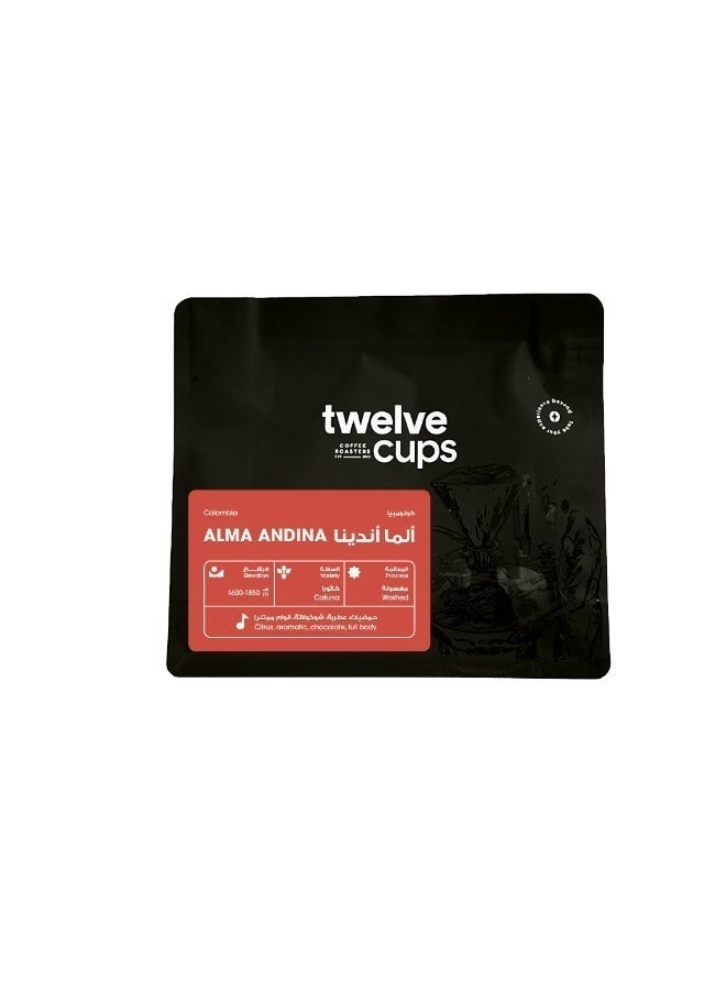 12 Cups Colombia Alma Andina v60 coffee 250g - Image 3