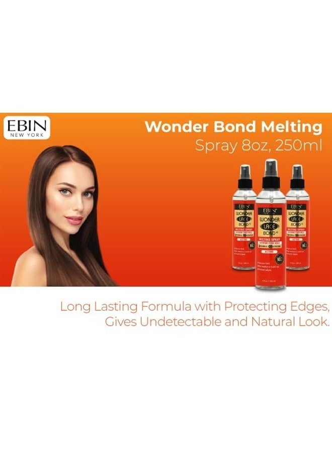 بخاخ Wonder Bond Melting Spray 8oz/ 250ml - ثبات قوي للغاية (نشط) | تركيبة لا تترك أثراً وتدوم طويلاً مع حواف واقية، تمنح مظهراً طبيعياً لا يمكن اكتشافه