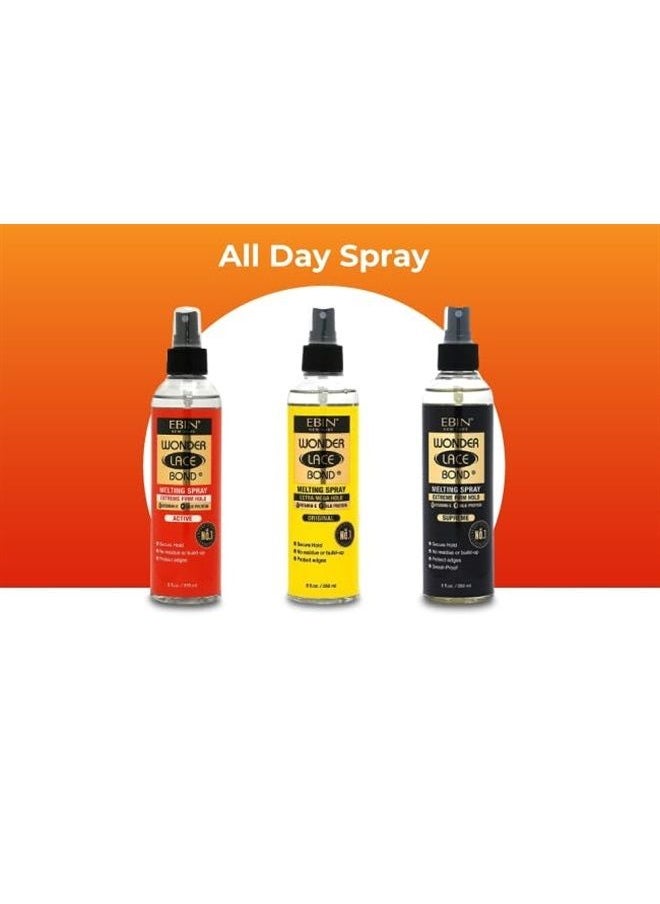 بخاخ Wonder Bond Melting Spray 8oz/ 250ml - ثبات قوي للغاية (نشط) | تركيبة لا تترك أثراً وتدوم طويلاً مع حواف واقية، تمنح مظهراً طبيعياً لا يمكن اكتشافه