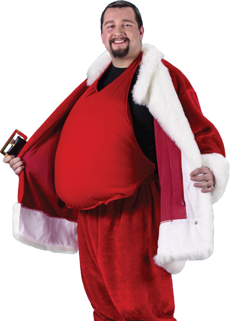 Fun World Costumes Men's Santa Belly (Stuffed), Red, One Size - Image 2