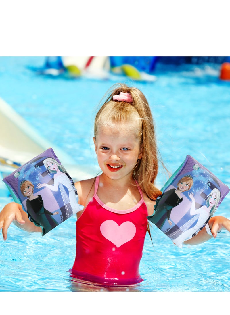 Disney - Disney Frozen Inflatable Swim Rollup Arm Bands, Kids Arm floaties, Float Sleeves Swimming Armbands for Children (2 Pack) (Official Disney Product) - Image 1
