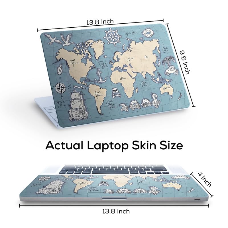 Inkykart Design 10 Top+Wrist Pad Vinyl Laptop Skin/Sticker/Cover for 14 Inches Laptops Laminated-Removable-HD Quality Compatible for Hp-Dell-Sony-Lenovo-Asus etc.(13.8x9.6 Inches) - Image 4