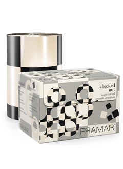framar FRAMAR Checked Out Hair Foil  Large Hair Foils For Highlighting Foil For Hair Highlighting Hair Foil Roll Color Foil Rolls Salon Foils For Hair Hair Color Foils For Hair Stylist 1600 ft 