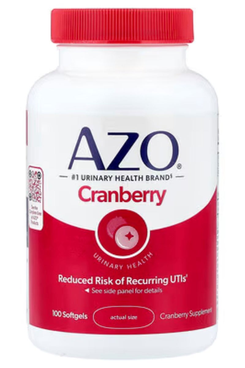 Azo Cranberry Urinary Tract Health Supplement (100 Softgels) - Image 1