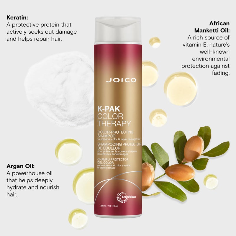 Joico K-PAK Color Therapy Color-Protecting Shampoo | For Color-Treated Hair | Boost Shine | Improve Elasticity | Repair Breakage | Rebuild Damaged Hair | With Keratin & Argan Oil | 10.1 Fl Oz - Image 5